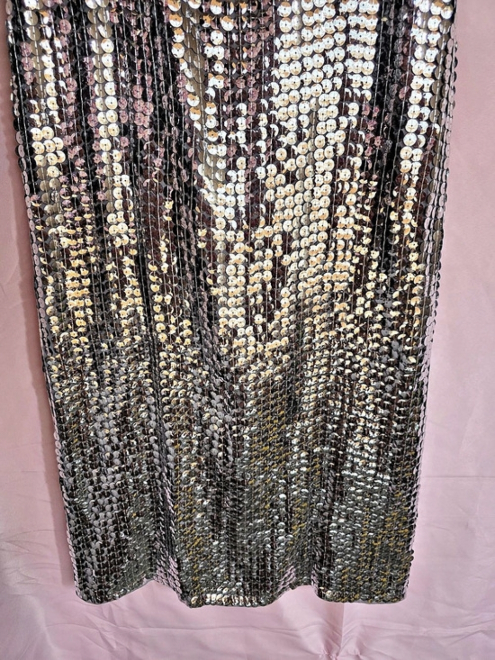 Saintart Saint Art Sequin Dress Silver Size Small NWT - Picture 5 of 6